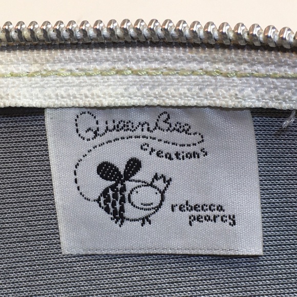 Queen Bee Creations Black Vinyl Clutch with Cherry Design - Picture 3 of 5